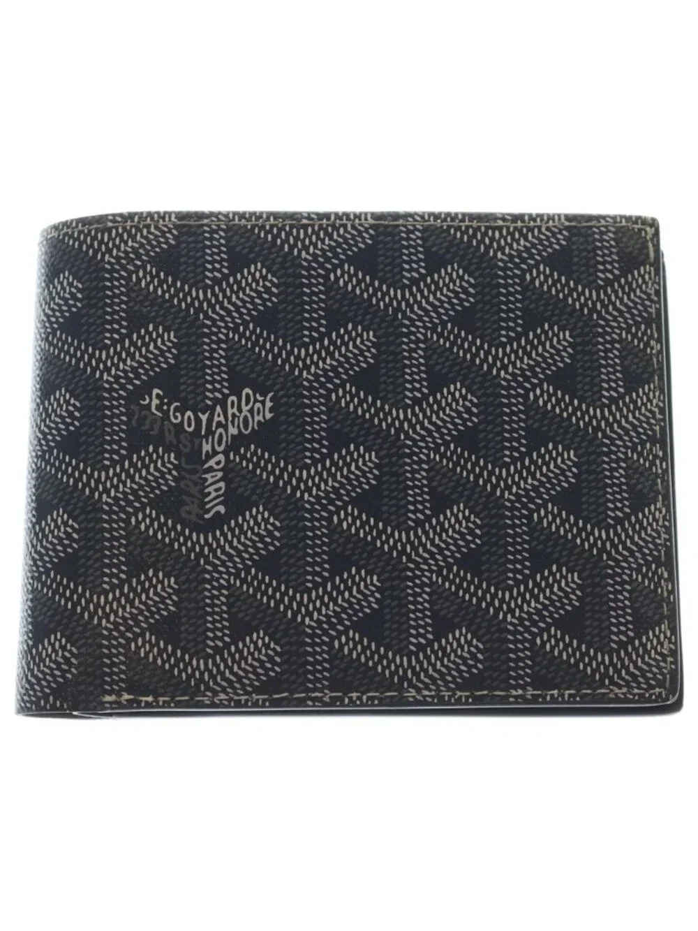 Goyard Saint Florentine Bifold Wallet Compact Helibone Leather Gray